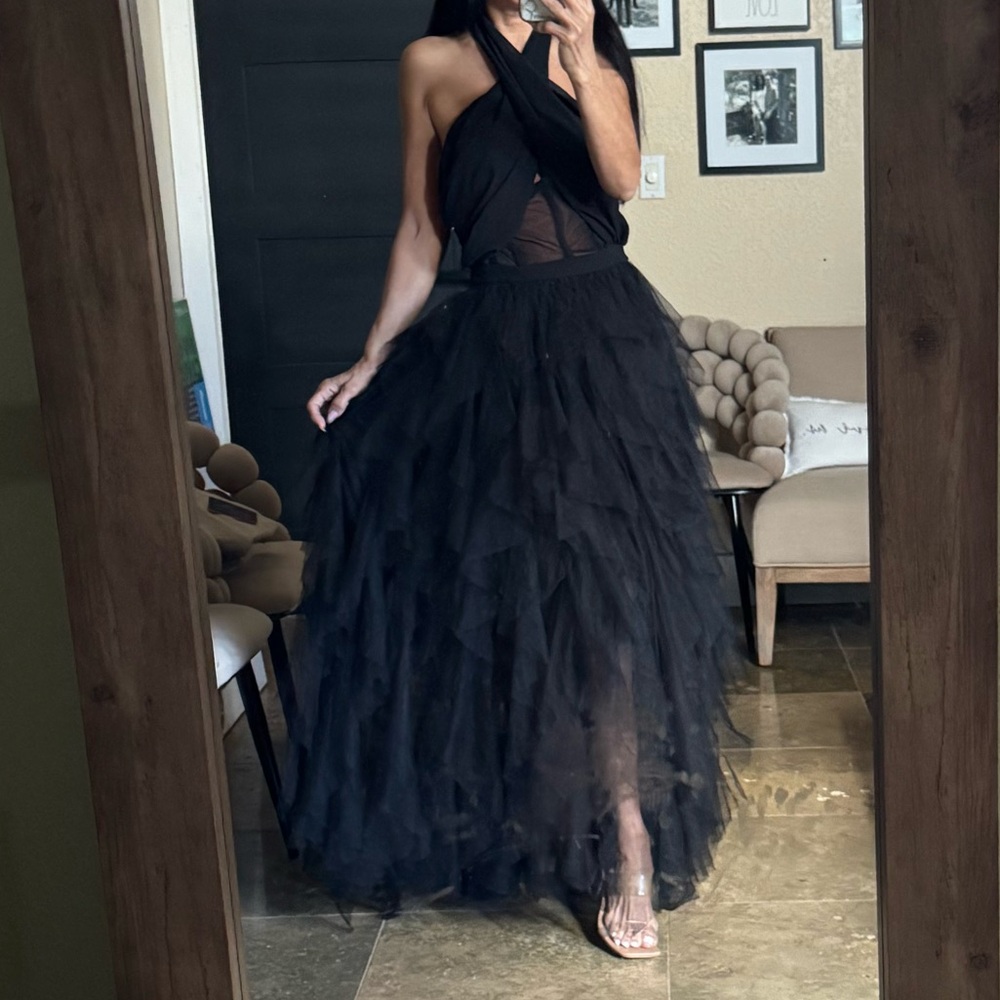 Fashion Nova Hold Me All Night Maxi Dress - Black Sz: S - Picture 9 of 16